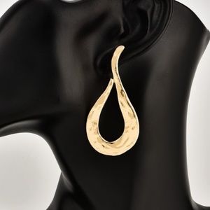 Gold tone geometric Stud/Hoop Earrings